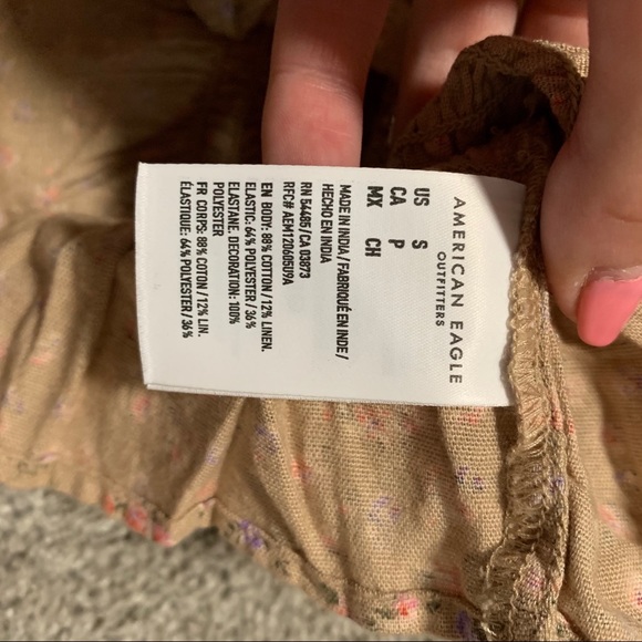 American Eagle smocked one shoulder top #291 - Picture 7 of 7